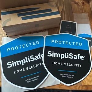 NEW IN BOX - SimpliSafe Yard Sign, Stake and Window Decal Set Of 2 Security